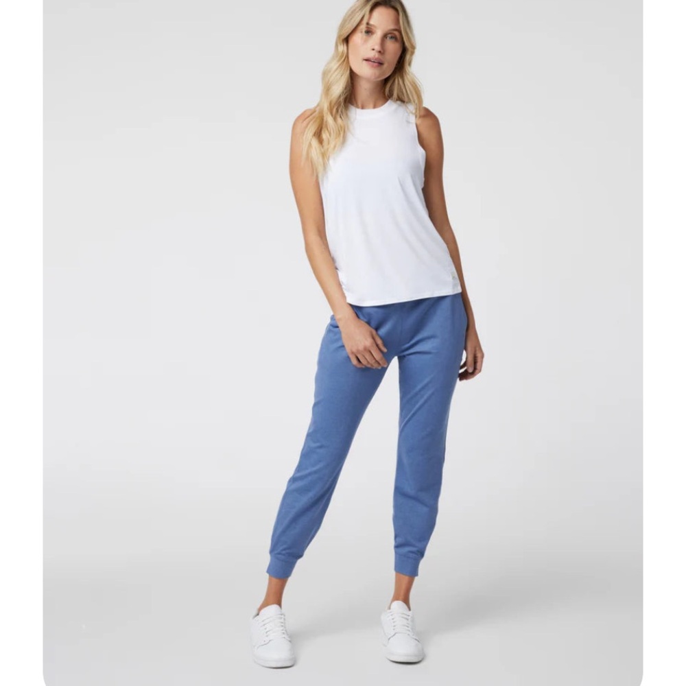 Vuori Performance DreamKnit Jogger, blue quartz heather, excellent cond, sz Me…